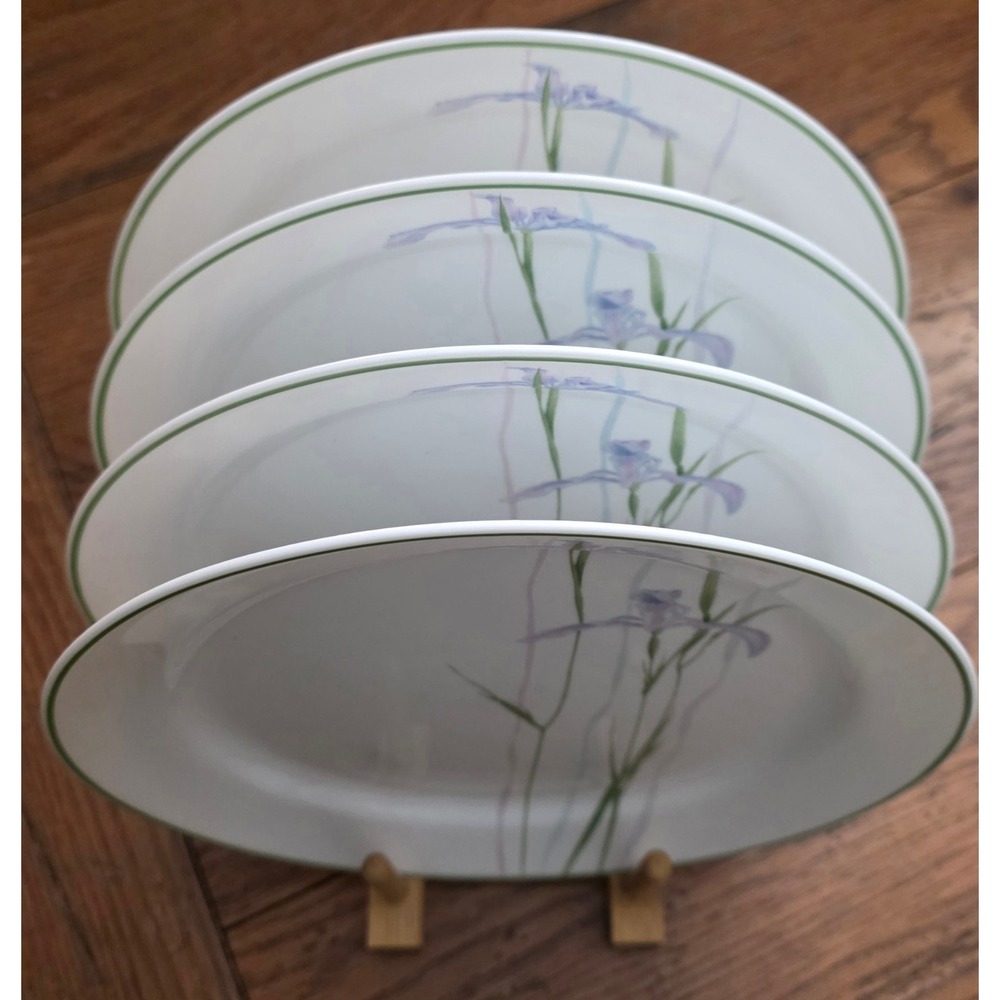 Corelle Shadow Iris 10.25" Dinner Plates Set of 4 Lavender Floral Replacement - Picture 3 of 4